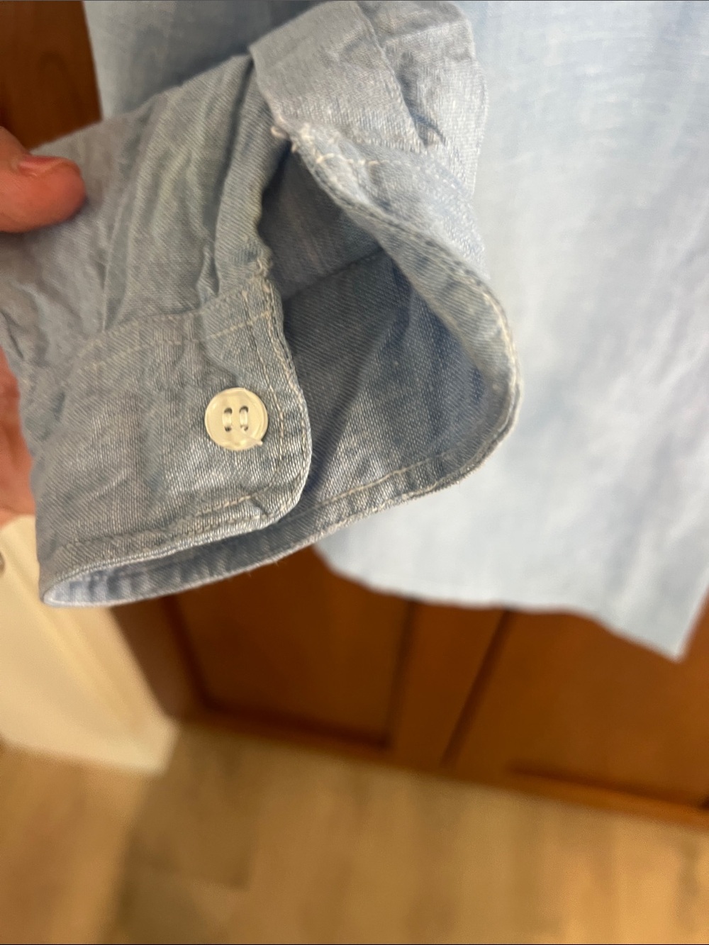 Casey & Max Light Blue Embroidered Button-Up Shirt - Picture 6 of 11
